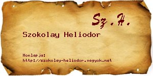 Szokolay Heliodor névjegykártya
